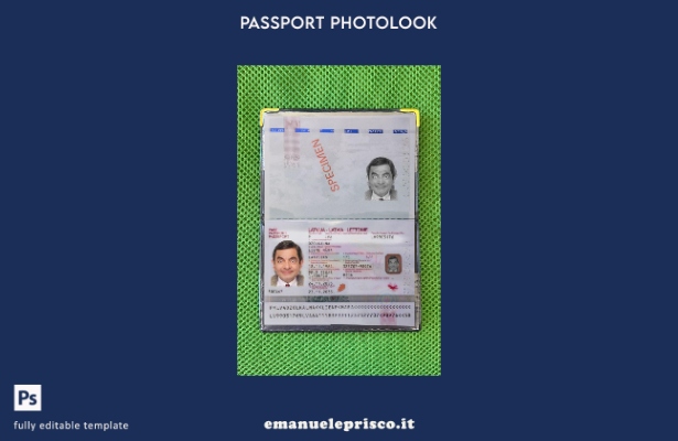 modello photolook presente del passaporto lettone in stile verificato
